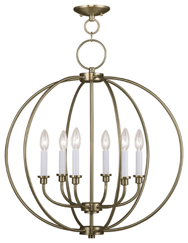 Milania Chandelier, Antique Brass