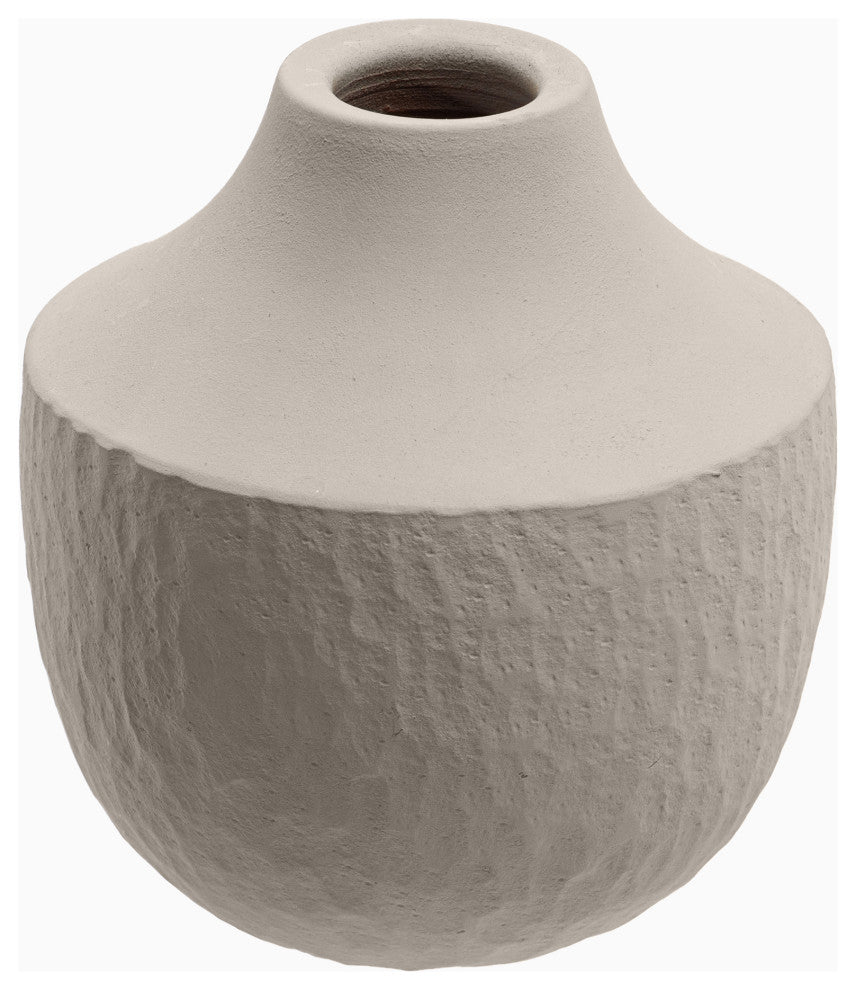 First of A Kind Vallun Decorative Vessel Warm Gray