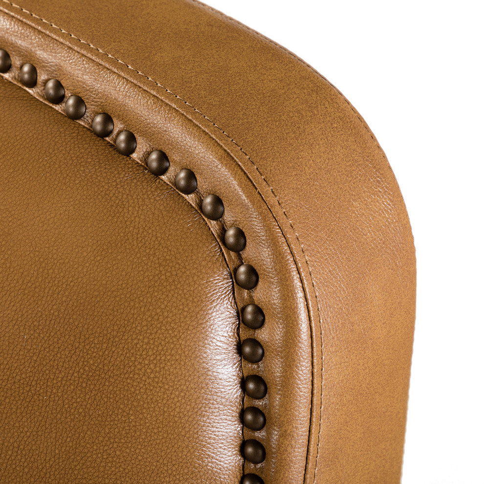 Genuine Leather Cigar Recliner, Home Theater Seating, Set of 2, Camel