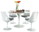 Modern Gray Tulip 5 Piece Fiberglass Dining Set