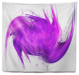 Abstract Purple Fractal Pattern Abstract Wall Tapestry, 92"x78"
