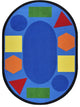 Kid Essentials Rug, Sitting Shapes, Multicolored, 5'4"x7'8", Multicolored, 5'4"x