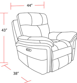 Linus Hudson Grey Power Reclining Sofa and Loveseat