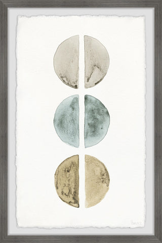 "Metallic Circles" Framed Painting Print, 12"x18"