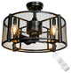Costway Ceiling Fan with Light Enclosed w/ 5 Blades & Remote Control Black