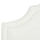 Catherine Arched Upholstered Camelback Headboard, Antique White Polyester, King