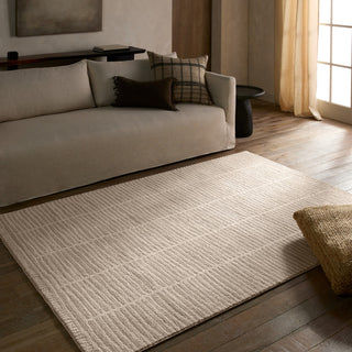 Label J Siawin EVA08 Striped Tan Area Rug, 5'x8'