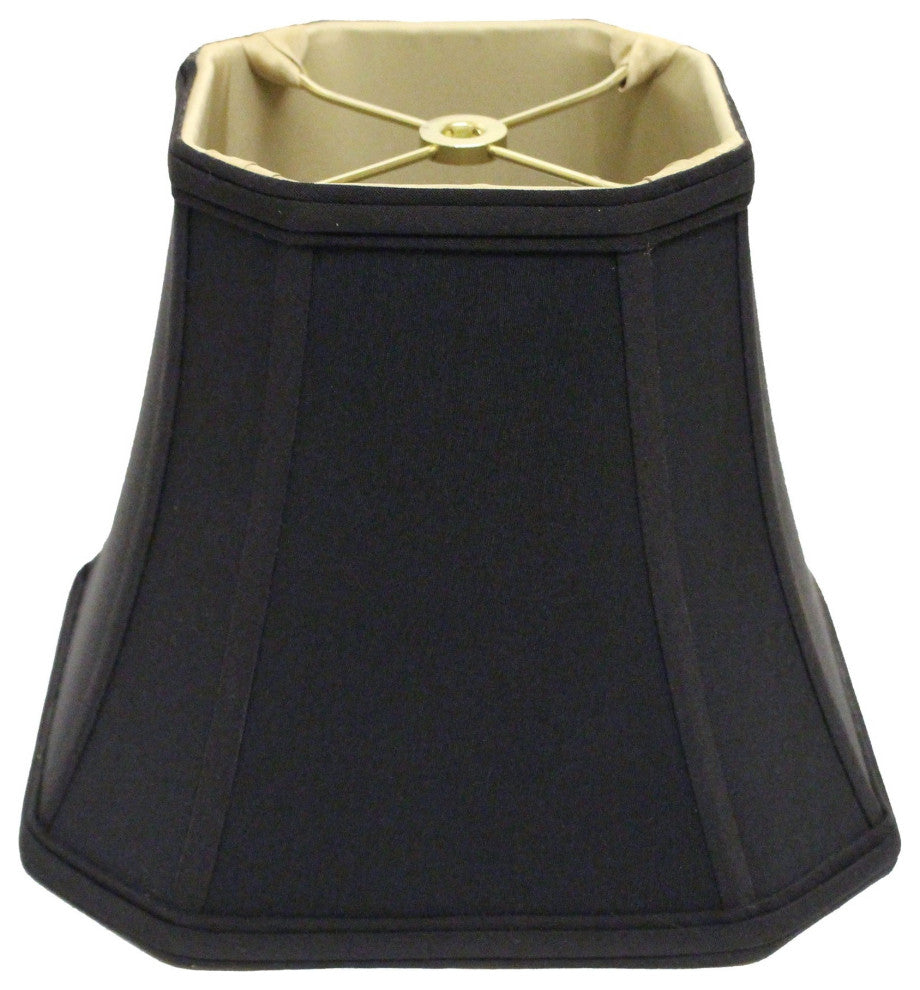 16" Black With Bronze Lining Slanted Square Bell No Slub Lampshade