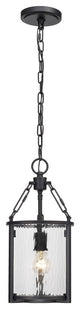 Zlite 346P8-MB 1-Light Pendant, Clear Waterglass
