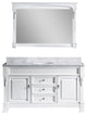 Huntshire 60" Single Bathroom Vanity, White, No Faucet, Round Sink