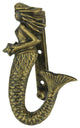 Antique Bronze Finish Cast Iron Coastal Mermaid Door Knocker Front Door Decor