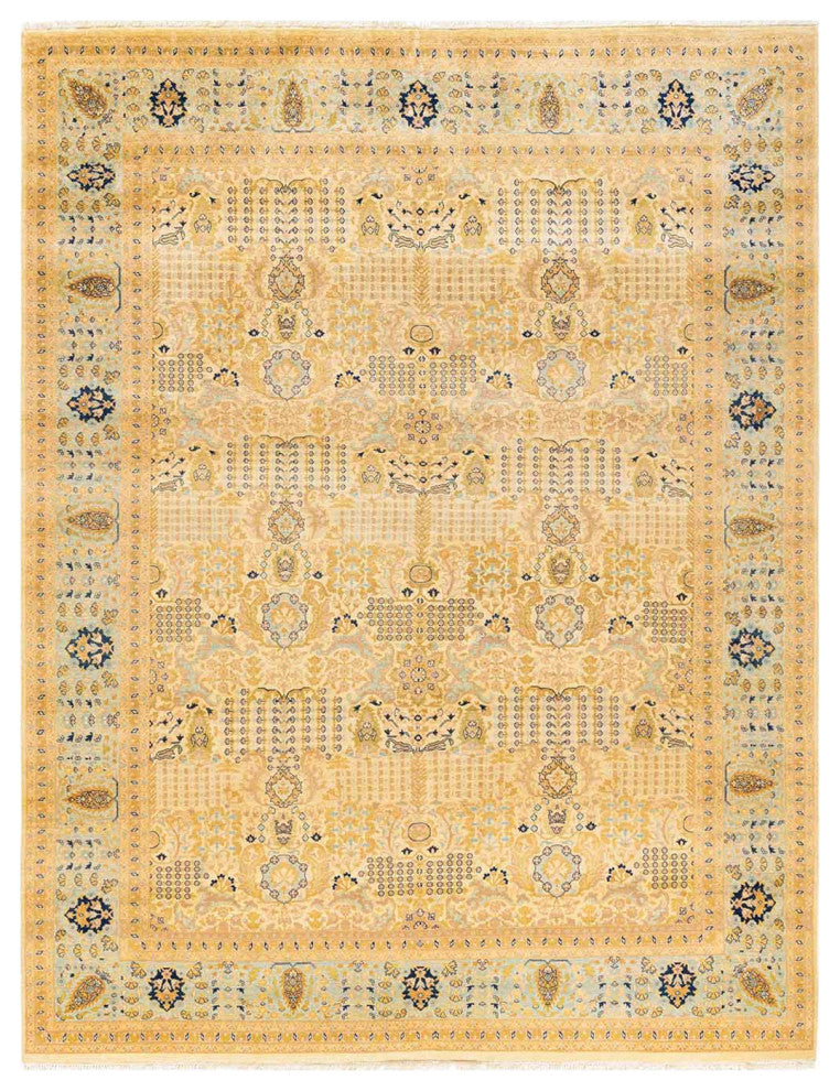 Sarah, One-of-a-Kind Hand-Knotted Area Rug, Ivory, 8' 1"x10' 4"