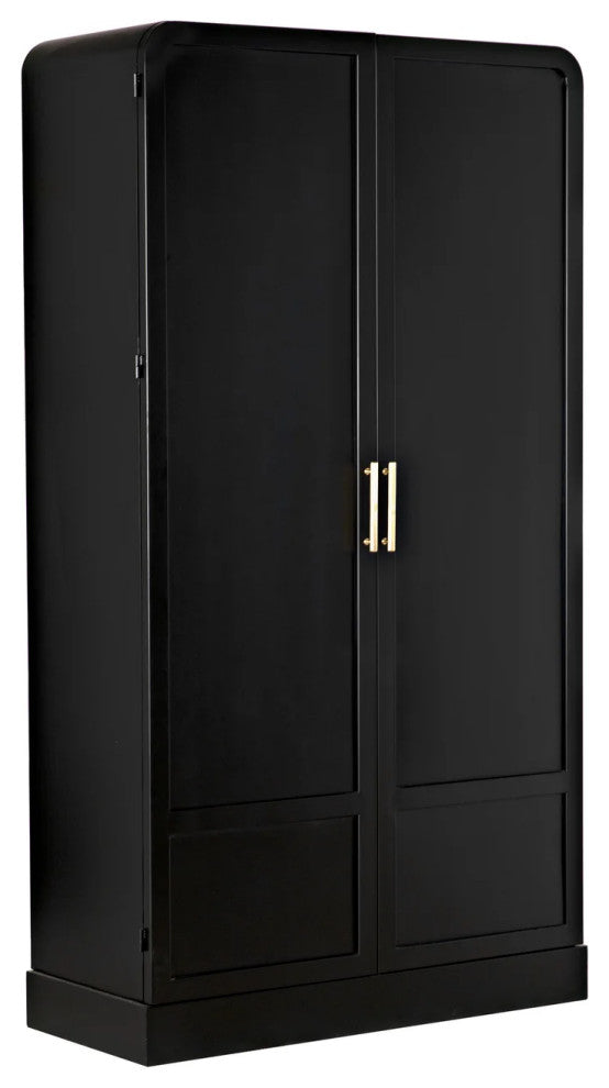 NOIR Furniture - Tresor Hutch in Matte Black - GHUT152MTB