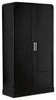 NOIR Furniture - Tresor Hutch in Matte Black - GHUT152MTB