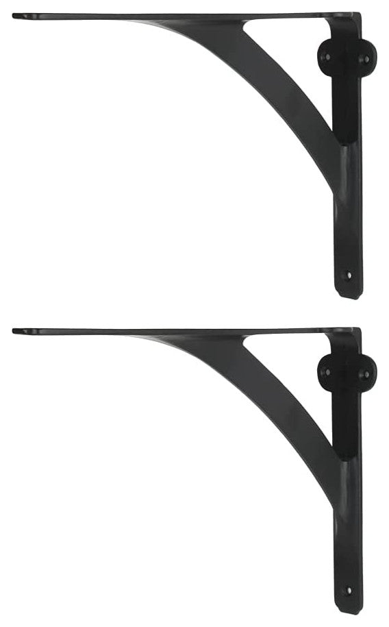 Set of 2 Shelf Brackets Heavy Duty Iron L Brackets