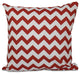 Chevron Decorative Pillow, Red, 18"x18"