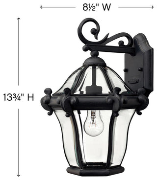 Hinkley Lighting H2440 14.5\"H 1 Light Lantern Outdoor Wall Sconce - Museum