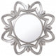 Silver Glass Round Sunburst Mirror