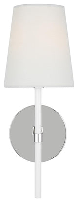Monroe Small Single Sconce, Polished Nickel