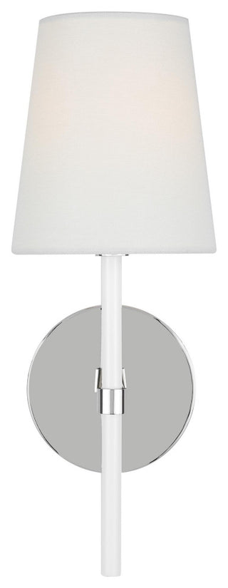 Monroe Small Single Sconce, Polished Nickel