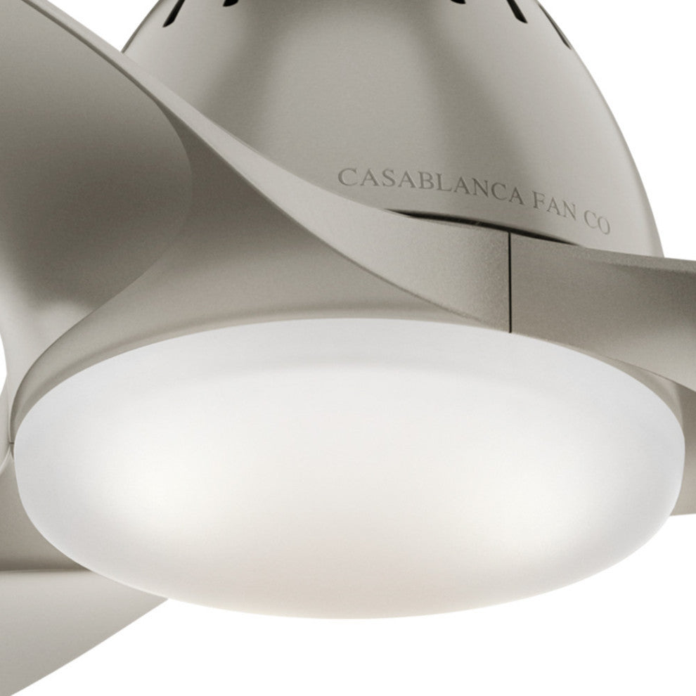 Casablanca 44" Wisp Pewter Ceiling Fan With Light and Remote