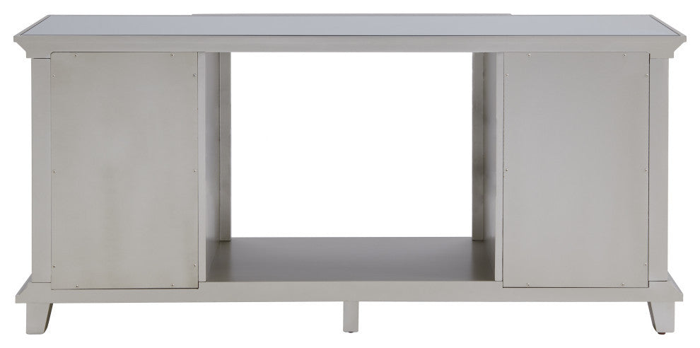 Edensor Mirrored Electric Fireplace Media Console