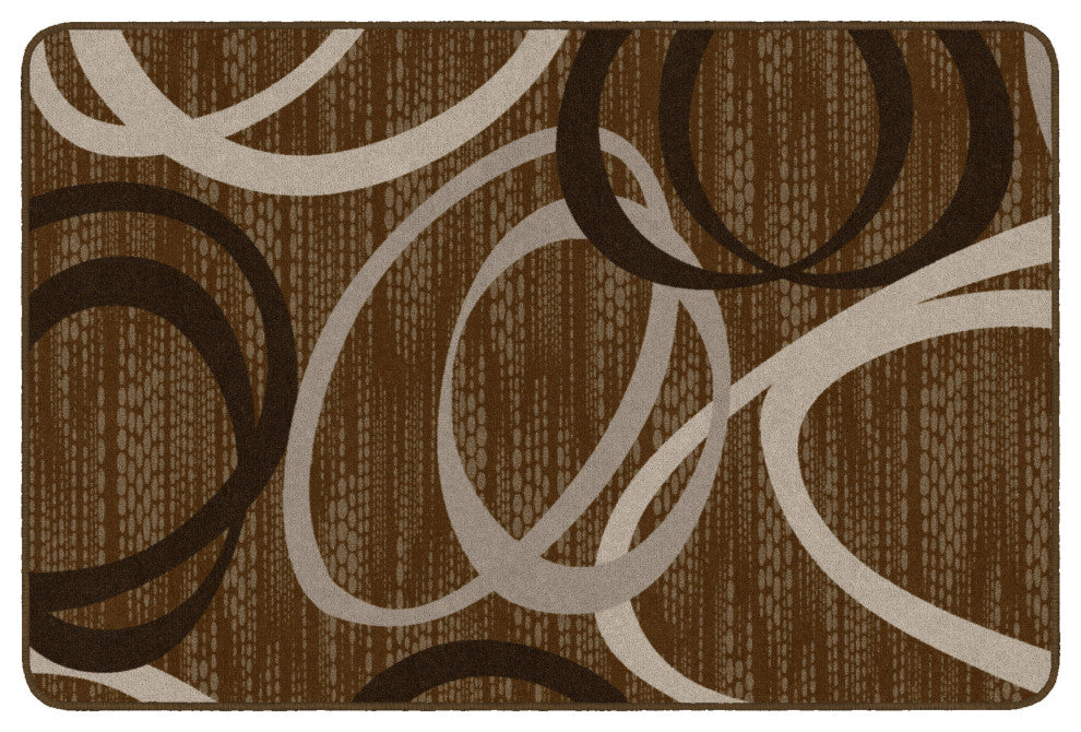 Flagship Carpets FM199-22A 4'x6' Duo Chocolate/Tan Rug