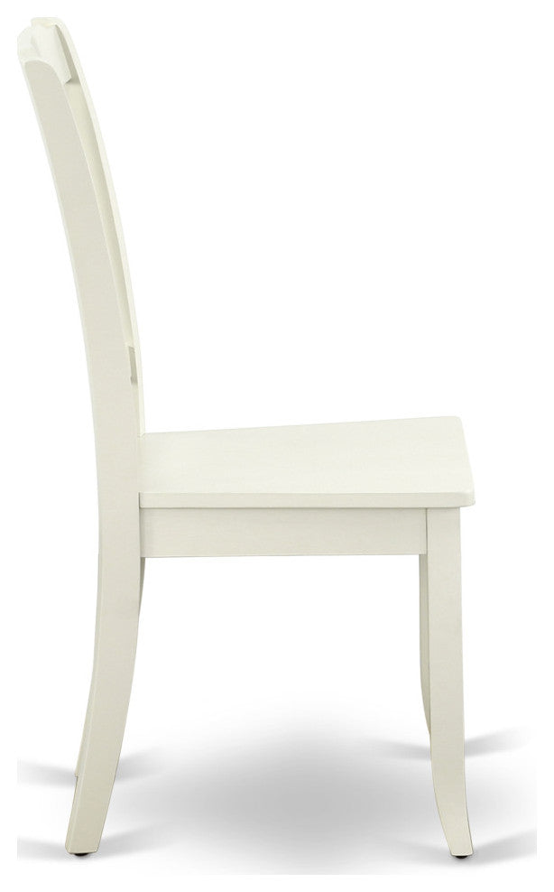 Hlda3-Lwh-W 3Pc Round 42"Table And 2 Vertical Slatted Chairs