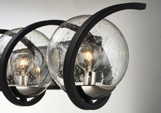 Maxim 35107 Curlicue 5 Light 49-1/4"W Bathroom Vanity Light - Black / Polished