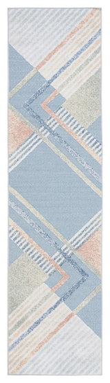 Safavieh Sarasota Collection SAR102 Indoor-Outdoor Rug, Blue/Light Green, 2'3"x9'
