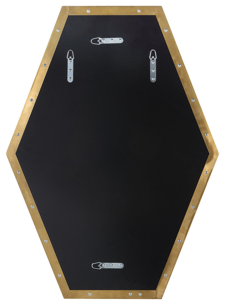 Uttermost 09894 Ankara 25" W x 34" H Geometric Framed Bathroom - Brushed Brass