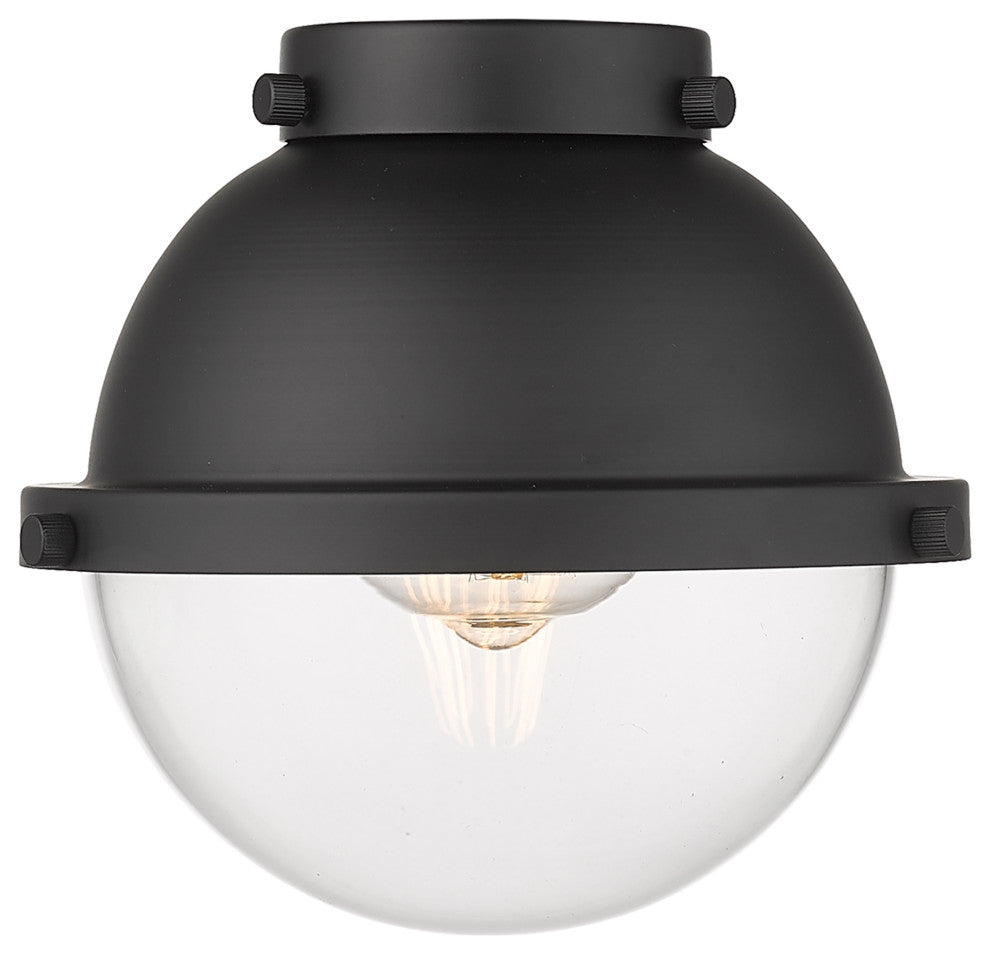 Innovations HFS-62-BK Hampden 6" Clear Glass