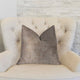 Monroe Bisque Beige Luxury Throw Pillow, 18"x18"
