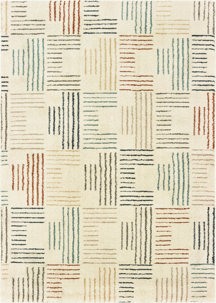 Oriental Weavers Carson Ivory/ Multi Geometric Indoor Area Rug 3'10"X5'5"
