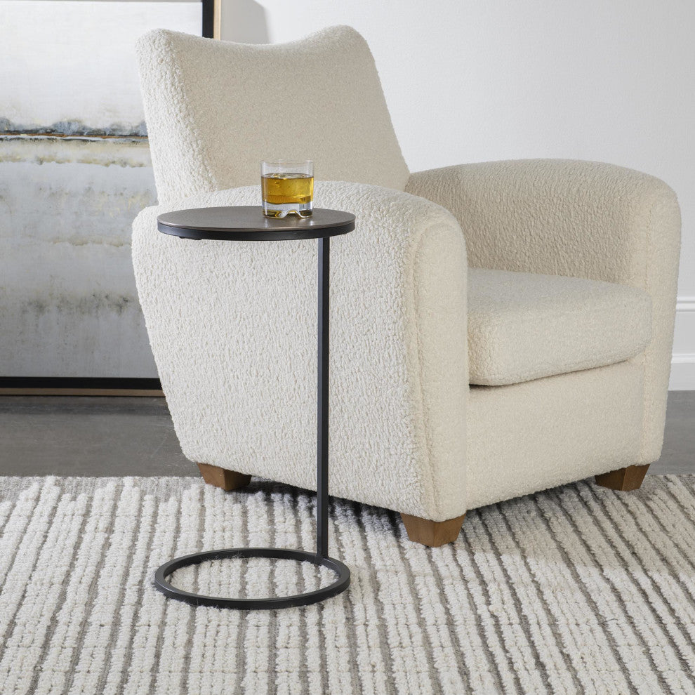 Lifestyle image showing the product in a real-room setting with surrounding furniture; the table is clearly visible.