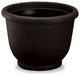 Agave Modern Round Pot for Indoors & Outdoors - 18'' (Caviar Black)