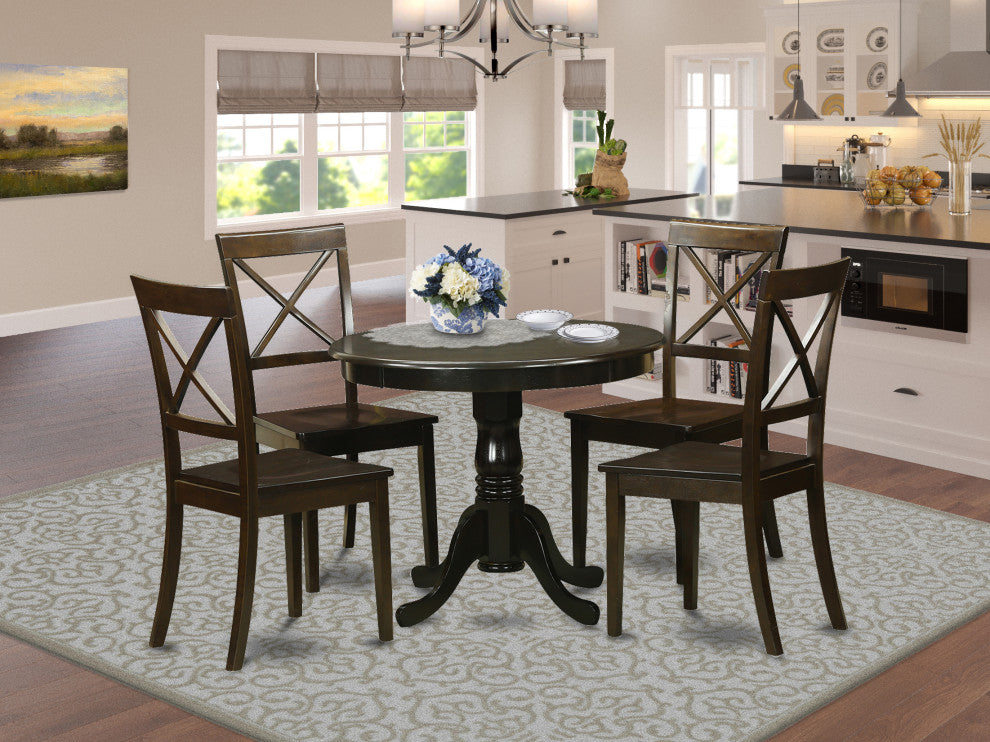 5 Pc Kitchen Nook Dining Set -Kitchen Table And 4 Chairs