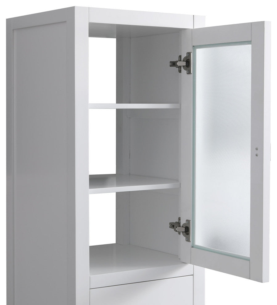 London 66" Linen Cabinet, White