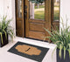 A1HC Mesh Border Rubber and Coir Monogrammed Doormat, 23"X38", Black, J
