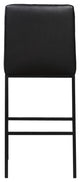 Bryce Faux Leather Upholstered Bar Stool, Set of 2, Black