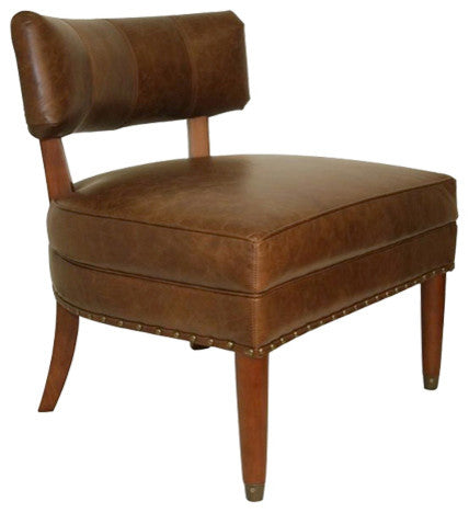 Madison Vintage Leather Chair, Vintage Cigar