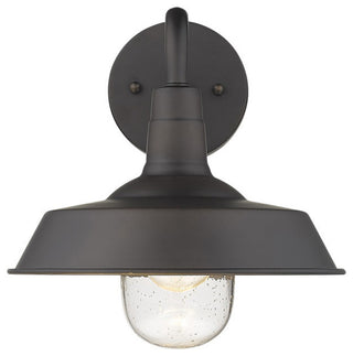 Antique Bronze Shallow Plate Shape Wall Light