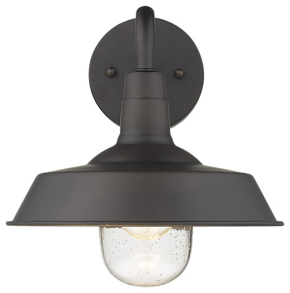 Antique Bronze Shallow Plate Shape Wall Light