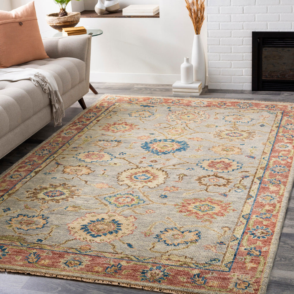 Surya Biscayne BSY-2304 Traditional Area Rug, 8' x 10' Rectangle