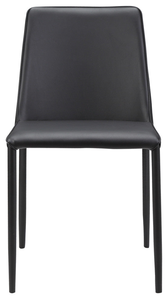 Nora Pu Dining Chair Black, Set of 2
