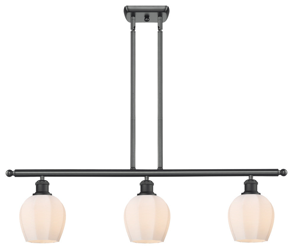 Innovations 516-3I-BK-G461-6 3 Light 36" Island Light, Matte Black