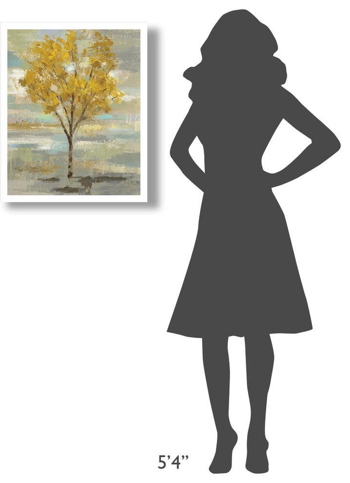 "Golden Tree and Fog I" Digital Paper Print by Silvia Vassileva, 22"x26"