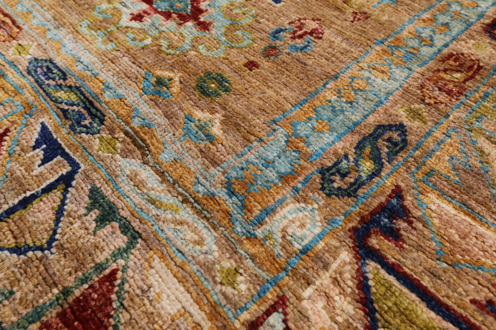 Fine Turkmen Ersari Hand Knotted Wool Rug 5' 7" X 7' 8" - Q12177