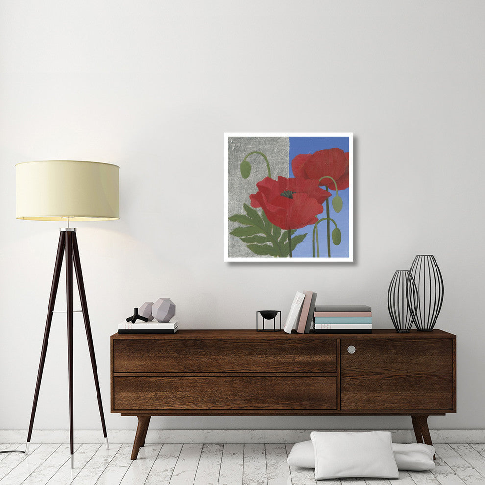 "More Poppies" Digital Paper Print by Kathrine Lovell, 32"x32"