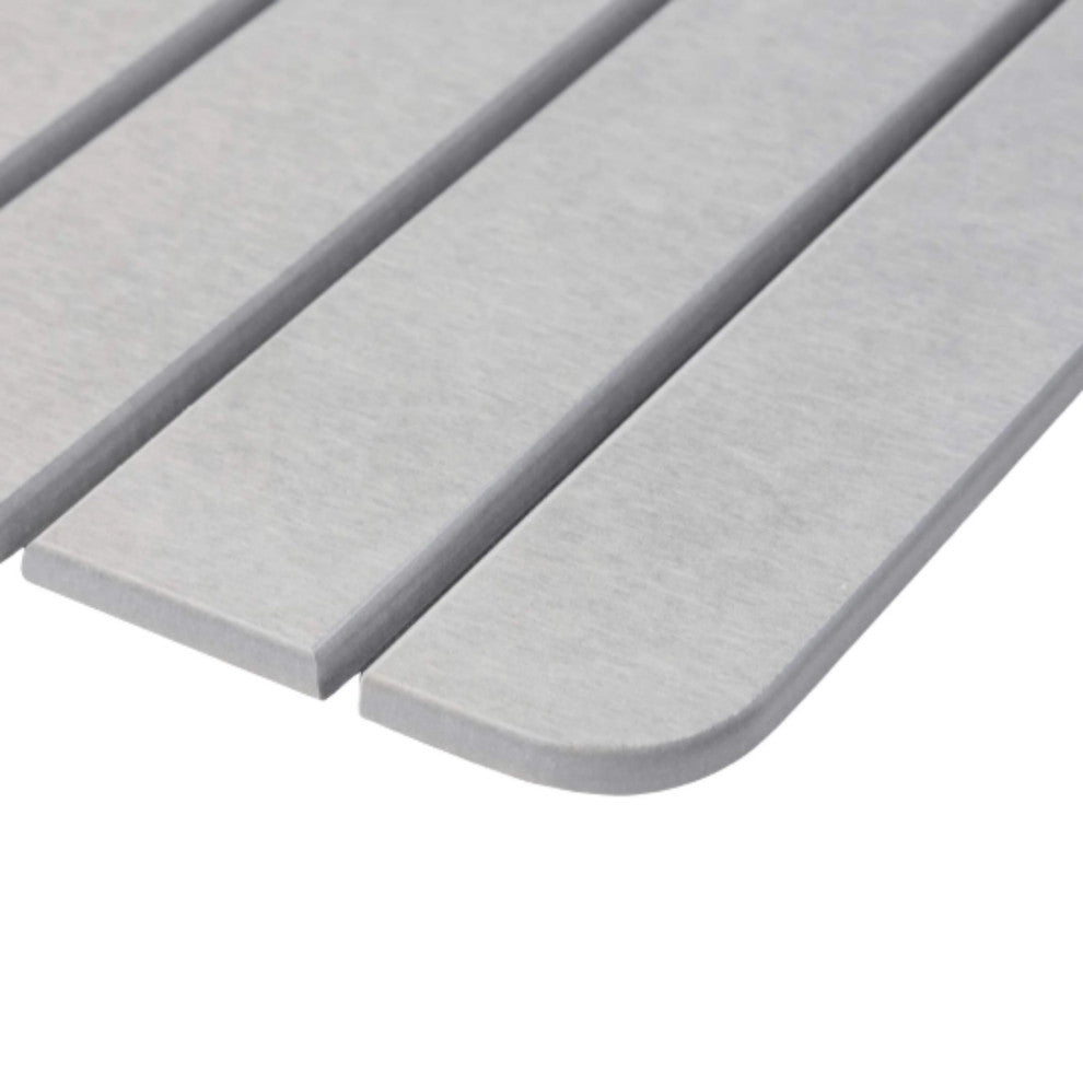 CastelloUSA Diatomite Quick Dry Stone Bath Mat, 24"x15", Medium, Gray